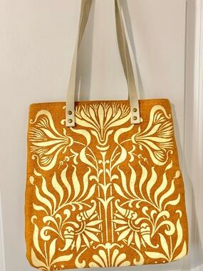 Amy Butler Kalencom Eco Friendly Cotton Yellow Tote Boho Festival Arts & Crafts